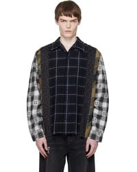 Amiri - Spliced Ma Quad Flannel Shirt - Lyst