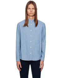 A.P.C. - . Blue Edouard Shirt - Lyst