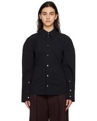 WOOYOUNGMI - Black Puff Shirt - Lyst