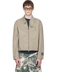 Reese Cooper - Taupe Cotton Herringbone Work Jacket - Lyst