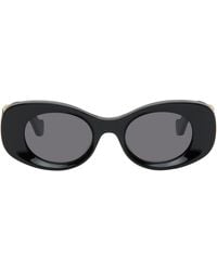Loewe - Beveled Oval Maxi Anagram Sunglasses - Lyst
