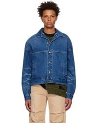 we11done - Printed Denim Jacket - Lyst