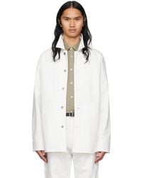Jil Sander - White Buttoned Denim Shirt - Lyst