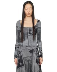 Miaou - Black & White Victoire Long Sleeve T-shirt - Lyst