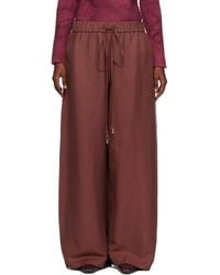 Gabriela Hearst - Burgundy Gelos Wide-Leg Trousers - Lyst