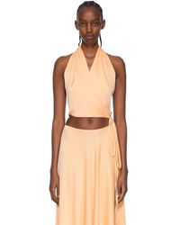 Rosetta Getty - Orange Polyester Camisole - Lyst