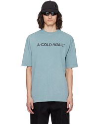 A_COLD_WALL* - * t-shirt bleu à effet délavé - Lyst