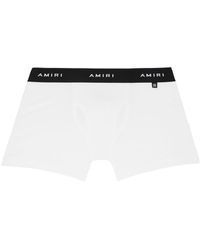 Amiri - Boxer blanc à motif à logo en tricot jacquard - Lyst