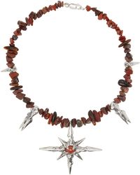 MISBHV - Brown & Silver Mystical Spike Necklace - Lyst
