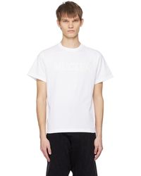 Mugler - T-shirt blanc à logo contrecollé - Lyst