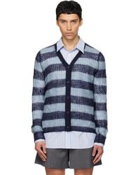 we11done - Striped Cardigan - Lyst