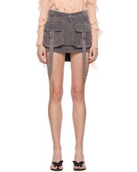 Blumarine - Gray Low-rise Miniskirt - Lyst