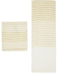 Isa Boulder - Ssense Exclusive Off- Popcorn Scarf & Neck Warmer Set - Lyst