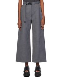 Sacai - Striped Trousers - Lyst