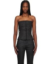 Rick Owens - Temple Bustier Denim Top - Lyst