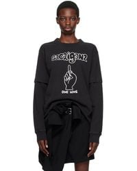 Sacai - Layered Long Sleeve T-Shirt - Lyst