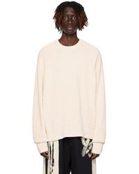 Y-3 - Off-white Relaxed-fit Sweater - Lyst