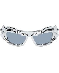 OTTOLINGER - Ssense Exclusive Silver Twisted Sunglasses - Lyst