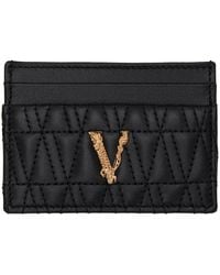 Versace - Black Virtus Card Holder - Lyst