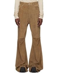 Rick Owens - Temple Bolan Bootcut Suede Pants - Lyst