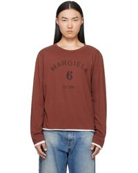 MM6 by Maison Margiela - Long-Sleeved Reversible T-Shirt - Lyst