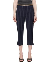 Alexander Wang - ネイビー Baseball ピンストライプ カプリパンツ - Lyst