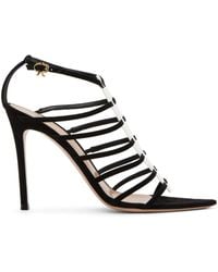 Gianvito Rossi - Black Suede Heeled Sandals - Lyst