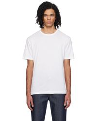 Sunspel - T-shirt blanc en coton lisse - Lyst