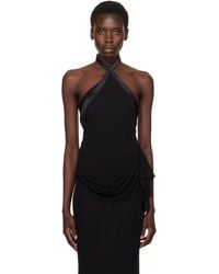 AARON ESH - Haut Noir À Corsage Bain De Soleil - Lyst