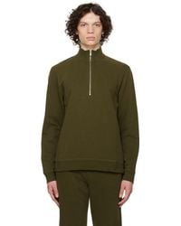 Sunspel - Green Half-zip Sweatshirt - Lyst