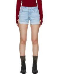 Levi's - Short 501 Bleu En Denim À Revers Roulés - Lyst