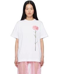 Simone Rocha - Carnation Print Short Sleeve T-Shirt - Lyst