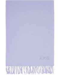 A.P.C. - . Purple Ambroise Scarf - Lyst