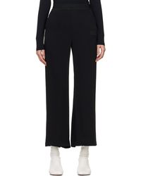 MM6 by Maison Martin Margiela - Black Embroidered Trousers - Lyst