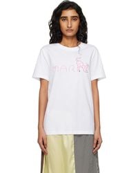 Marni - Logo Flock Fluffy Cat Jersey T-Shirt - Lyst