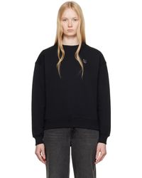 Maison Kitsuné - Pull Molletonné Décontracté Noir À Écusson À Logo Bold Fox Head - Lyst