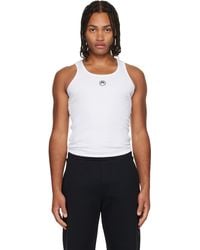 Marine Serre - Moon Logo Ribbed Jersey Tank Top - Lyst