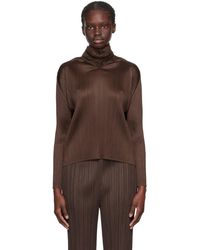 Pleats Please Issey Miyake - Brown Monthly Colors September Blouse - Lyst