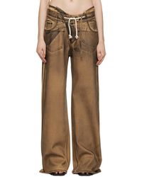 OTTOLINGER - Brown Double Fold Jeans - Lyst