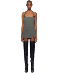 Dion Lee - Gray Apron Minidress - Lyst