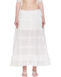 Mirror Palais - Mirage Bustle Midi Skirt - Lyst