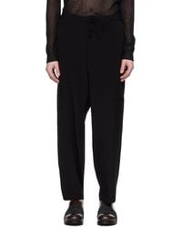 Y's for men - Pantalon De Smoking Cargo Noir En Fibre De Triacétate - Lyst