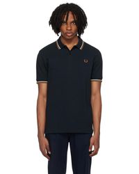 Fred Perry - F perry polo 'the f perry' bleu marine - Lyst