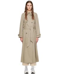 A.P.C. - . Taupe Louise Trench Coat - Lyst