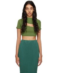 Christopher Esber - Green Slashed T-shirt - Lyst