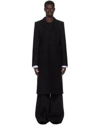Dries Van Noten - Notched Lapel Wool Melton Coat - Lyst