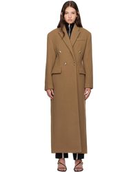 Nanushka - Manteau Ferris Brun Clair - Lyst
