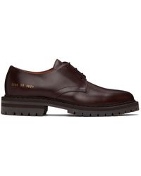 Common Projects - Brown Leather Derbys - Lyst