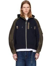 Sacai - Khaki Sponge Sweat Hoodie - Lyst