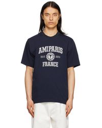 Ami Paris - T-shirt en coton à logo imprimé - Lyst